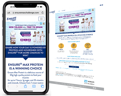 Abbott Ensure Powered by Protein Sweepstakes web