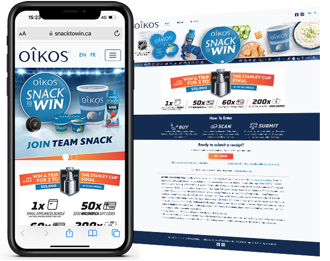 Danone 2024 Oikos Snack to Win Contest web