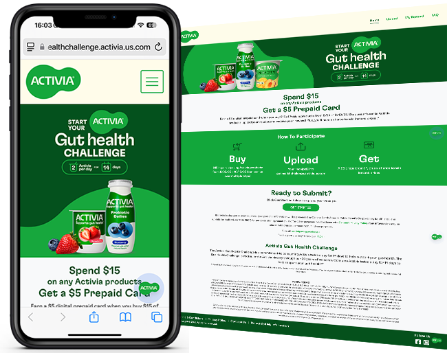 Danone US Activia Challenge GWP and Instant Win