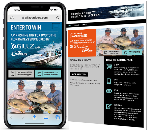 Sweepstakes Program to Drive Retail Specific Sales and Engagement for Gillz  Gear
