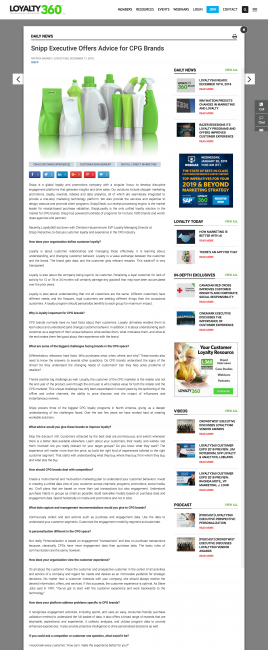 Snipp Executive Offers Advice for CPG Brands