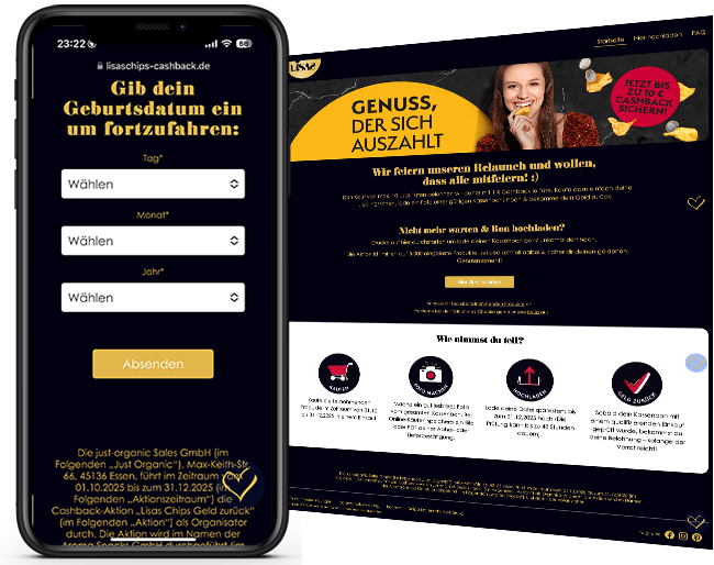 Just Organic Lisas Chips SnippWin DE promo