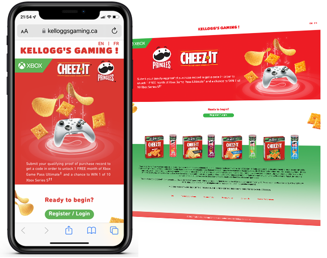 Kelloggs - CA 2 Gaming Promotion web