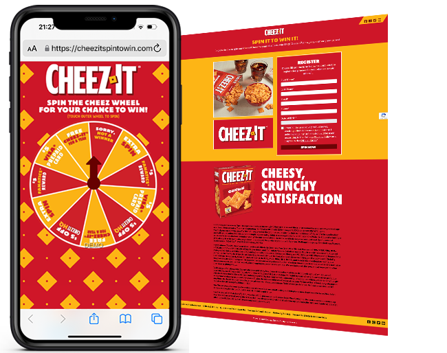 Kelloggs Cheez-It Spin to Win web