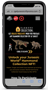 Mattel - Jurassic NFT Promotion - Target phone