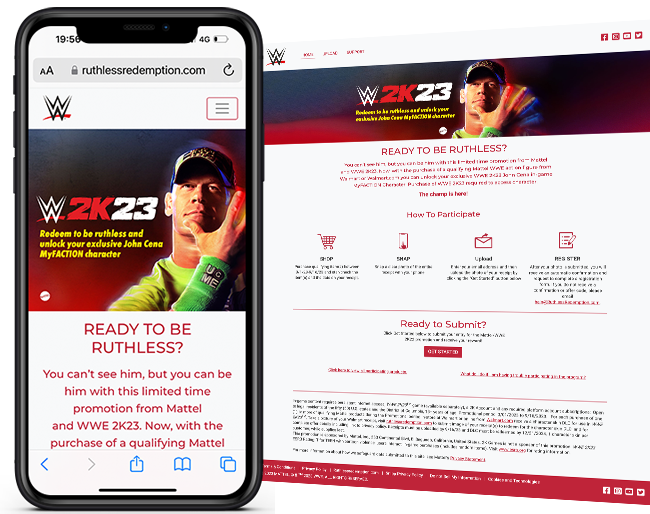 Mattel WWE 2K23 Promotion web
