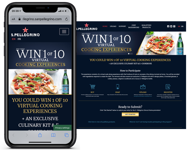 Nestle CA S Pellegrino Dine at Home Sweepstakes web