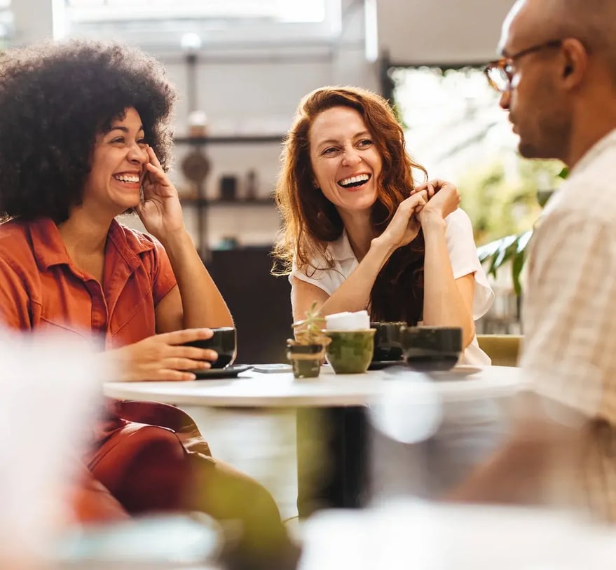 Partners meeting over coffee
