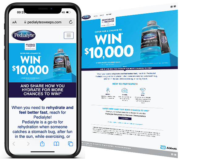Pedialyte Rehydrate to Recover Instant Win and Sweepstakes