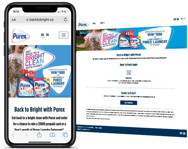 Purex - Back to Bright Sweepstakes web