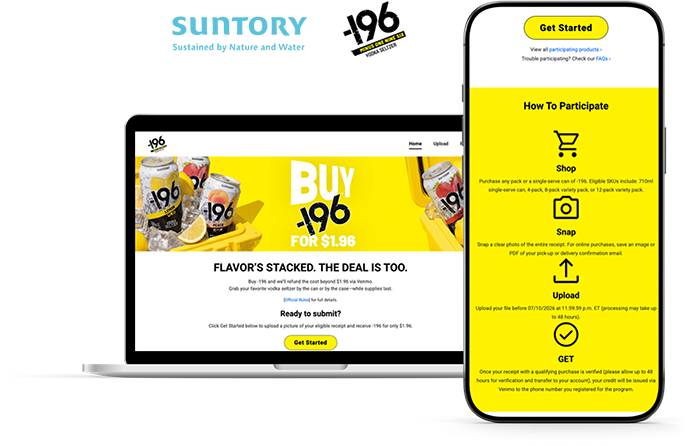 Suntory –196® Instant Rebate