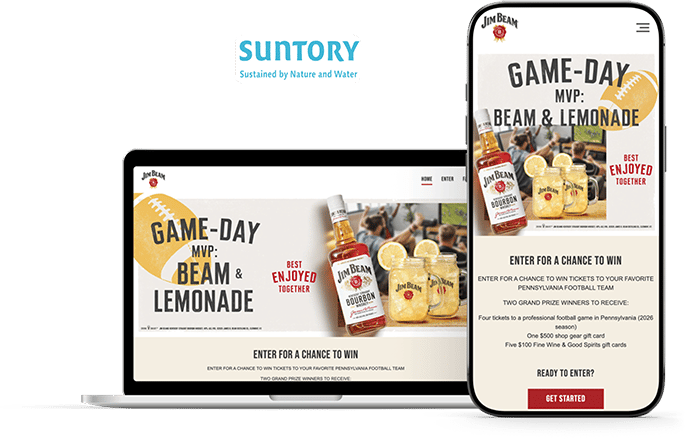 Suntory Jim Beam PA Americas Game Sweepstakes