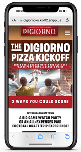 The DiGiorno  Classic Crust 2.0 Pizza Kickoff Sweepstakes phone