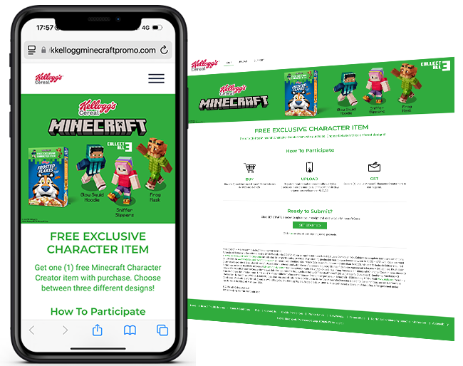 WK Kellogg Co Minecraft Character DLC 2025 Program