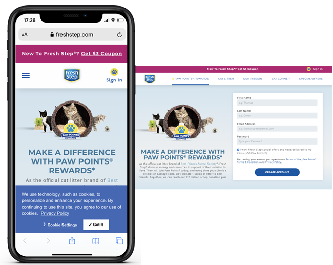 Driving CRM Acquisition & Sales for Clorox Fresh Step Loyalty Program